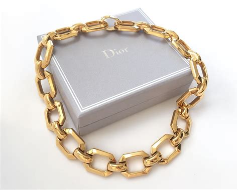 dior gold bracelet chain|vintage dior necklace.